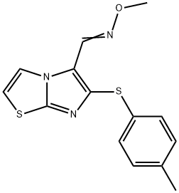 6-[(4-METHYLPHENYL)SULFANYL]IMIDAZO[2,1-B][1,3]THIAZOLE-5-CARBALDEHYDE O-METHYLOXIME Struktur