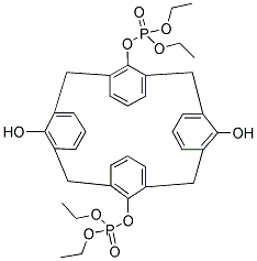 O,O-BIS(DIETHOXYPHOSPHORYL)CALIX[4]ARENE Struktur