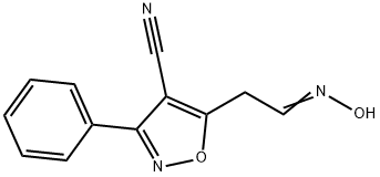 5-[2-(HYDROXYIMINO)ETHYL]-3-PHENYL-4-ISOXAZOLECARBONITRILE Struktur