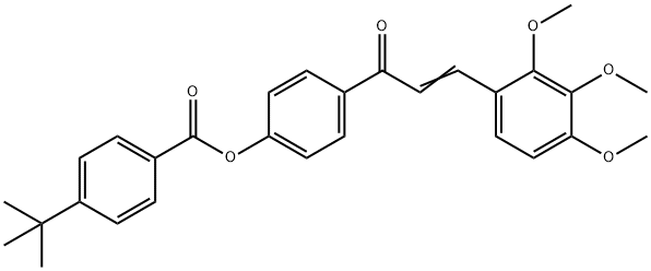 4-[3-(2,3,4-TRIMETHOXYPHENYL)ACRYLOYL]PHENYL 4-(TERT-BUTYL)BENZENECARBOXYLATE Struktur