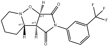 2-[3-(TRIFLUOROMETHYL)PHENYL]HEXAHYDROPYRROLO[3',4':4,5]ISOXAZOLO[2,3-A]PYRIDINE-1,3(2H,3AH)-DIONE Struktur