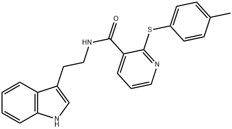 N-(2-INDOL-3-YLETHYL)(2-(4-METHYLPHENYLTHIO)(3-PYRIDYL))FORMAMIDE Struktur