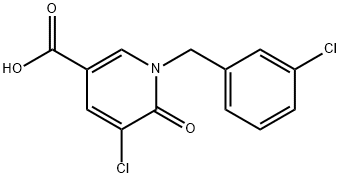 5-CHLORO-1-(3-CHLOROBENZYL)-6-OXO-1,6-DIHYDRO-3-PYRIDINECARBOXYLIC ACID Struktur