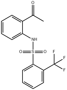 N-(2-ACETYLPHENYL)-2-(TRIFLUOROMETHYL)BENZENESULFONAMIDE Struktur
