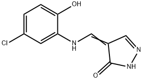 4-[(5-CHLORO-2-HYDROXYANILINO)METHYLENE]-2,4-DIHYDRO-3H-PYRAZOL-3-ONE Struktur