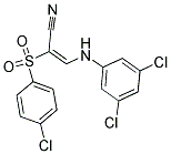 3-((3,5-DICHLOROPHENYL)AMINO)-2-((4-CHLOROPHENYL)SULFONYL)PROP-2-ENENITRILE Struktur