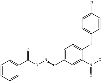 4-([(BENZOYLOXY)IMINO]METHYL)-1-(4-CHLOROPHENOXY)-2-NITROBENZENE Struktur