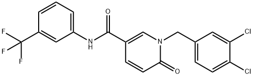 1-(3,4-DICHLOROBENZYL)-6-OXO-N-[3-(TRIFLUOROMETHYL)PHENYL]-1,6-DIHYDRO-3-PYRIDINECARBOXAMIDE Struktur