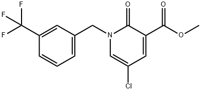 METHYL 5-CHLORO-2-OXO-1-[3-(TRIFLUOROMETHYL)BENZYL]-1,2-DIHYDRO-3-PYRIDINECARBOXYLATE Struktur