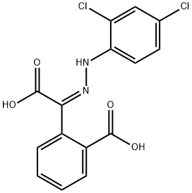 2-[CARBOXY-2-(2,4-DICHLOROPHENYL)CARBOHYDRAZONOYL]BENZENECARBOXYLIC ACID Struktur