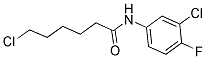 N1-(3-CHLORO-4-FLUOROPHENYL)-6-CHLOROHEXANAMIDE Struktur