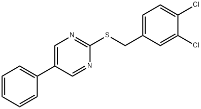 2-[(3,4-DICHLOROBENZYL)SULFANYL]-5-PHENYLPYRIMIDINE Struktur