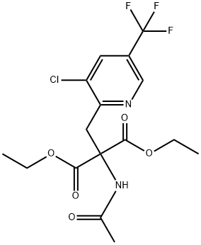 DIETHYL 2-(ACETYLAMINO)-2-([3-CHLORO-5-(TRIFLUOROMETHYL)-2-PYRIDINYL]METHYL)MALONATE Struktur