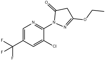 2-[3-CHLORO-5-(TRIFLUOROMETHYL)-2-PYRIDINYL]-5-ETHOXY-2,4-DIHYDRO-3H-PYRAZOL-3-ONE Struktur