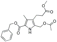 METHYL-2-ACETOXYMETHYL-5-BENZYLOXY CARBONYL-4-METHYL-3-PYRROLEPROPIONATE Struktur