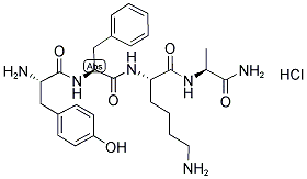 H-TYR-PHE-LYS-ALA-NH2 HCL Struktur