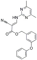 (3-PHENOXYPHENYL)METHYL 3-((4,6-DIMETHYLPYRIMIDIN-2-YL)AMINO)-2-NITRILOPROP-2-ENOATE Struktur