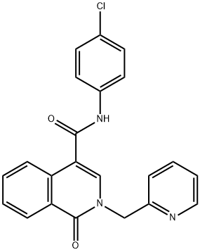 N-(4-CHLOROPHENYL)-1-OXO-2-(2-PYRIDINYLMETHYL)-1,2-DIHYDRO-4-ISOQUINOLINECARBOXAMIDE Struktur