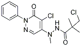 N'1-(5-CHLORO-6-OXO-1-PHENYL-1,6-DIHYDROPYRIDAZIN-4-YL)-N'1,2,2-TRIMETHYL-3-CHLOROPROPANOHYDRAZIDE Struktur