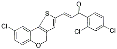 3-(8-CHLORO-4H-THIENO[3,2-C]CHROMEN-2-YL)-1-(2,4-DICHLOROPHENYL)PROP-2-EN-1-ONE Struktur