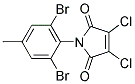 3,4-DICHLORO-1-(2,6-DIBROMO-4-METHYLPHENYL)-2,5-DIHYDRO-1H-PYRROLE-2,5-DIONE Struktur