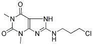 8-[(3-CHLOROPROPYL)AMINO]-1,3-DIMETHYL-2,3,6,7-TETRAHYDRO-1H-PURINE-2,6-DIONE Struktur