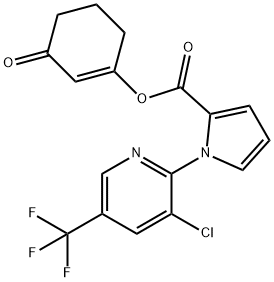 3-OXO-1-CYCLOHEXENYL 1-[3-CHLORO-5-(TRIFLUOROMETHYL)-2-PYRIDINYL]-1H-PYRROLE-2-CARBOXYLATE Struktur