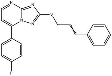 7-(4-FLUOROPHENYL)-2-[(3-PHENYL-2-PROPENYL)SULFANYL][1,2,4]TRIAZOLO[1,5-A]PYRIMIDINE Struktur