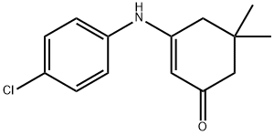 3-((4-CHLOROPHENYL)AMINO)-5,5-DIMETHYLCYCLOHEX-2-EN-1-ONE Struktur