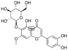 6-GLUCOSYL-7-METHOXY-5,3',4'-TRIHYDROXYFLAVONE Struktur