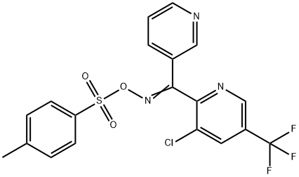 3-CHLORO-2-[(([(4-METHYLPHENYL)SULFONYL]OXY)IMINO)(3-PYRIDINYL)METHYL]-5-(TRIFLUOROMETHYL)PYRIDINE Struktur