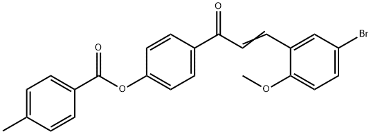 4-[3-(5-BROMO-2-METHOXYPHENYL)ACRYLOYL]PHENYL 4-METHYLBENZENECARBOXYLATE Struktur