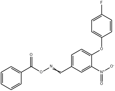 4-([(BENZOYLOXY)IMINO]METHYL)-1-(4-FLUOROPHENOXY)-2-NITROBENZENE Struktur