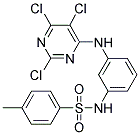 N1-(3-[(2,5,6-TRICHLOROPYRIMIDIN-4-YL)AMINO]PHENYL)-4-METHYLBENZENE-1-SULFONAMIDE Struktur