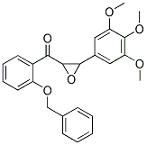 [2-(BENZYLOXY)PHENYL][3-(3,4,5-TRIMETHOXYPHENYL)OXIRAN-2-YL]METHANONE Struktur