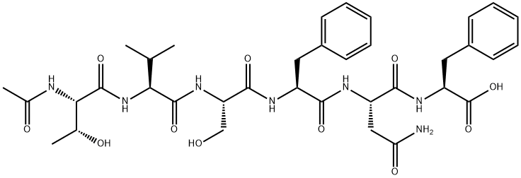 AC-THR-VAL-SER-PHE-ASN-PHE-OH Struktur