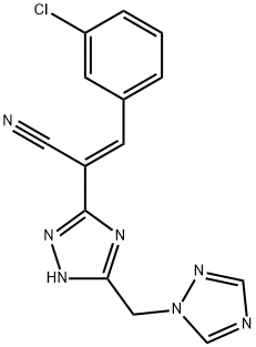 3-(3-CHLOROPHENYL)-2-[5-(1H-1,2,4-TRIAZOL-1-YLMETHYL)-1H-1,2,4-TRIAZOL-3-YL]ACRYLONITRILE Struktur