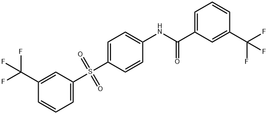 3-(TRIFLUOROMETHYL)-N-(4-([3-(TRIFLUOROMETHYL)PHENYL]SULFONYL)PHENYL)BENZENECARBOXAMIDE Struktur