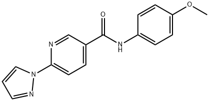 N-(4-METHOXYPHENYL)-6-(1H-PYRAZOL-1-YL)NICOTINAMIDE Struktur