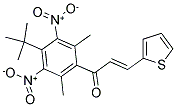 1-[4-(TERT-BUTYL)-2,6-DIMETHYL-3,5-DINITROPHENYL]-3-(2-THIENYL)PROP-2-EN-1-ONE Struktur