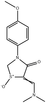 5-[(DIMETHYLAMINO)METHYLENE]-3-(4-METHOXYPHENYL)-4-OXO-1,3-THIAZOLAN-1-IUM-1-OLATE Struktur