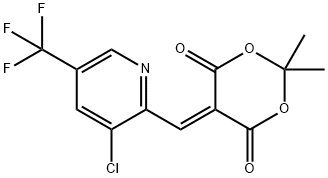 5-([3-CHLORO-5-(TRIFLUOROMETHYL)-2-PYRIDINYL]METHYLENE)-2,2-DIMETHYL-1,3-DIOXANE-4,6-DIONE Struktur