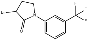 3-BROMO-1-[3-(TRIFLUOROMETHYL)PHENYL]PYRROLIDIN-2-ONE Struktur