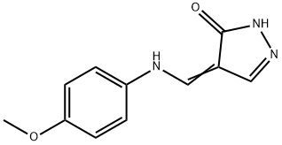 4-[(4-METHOXYANILINO)METHYLENE]-2,4-DIHYDRO-3H-PYRAZOL-3-ONE Struktur