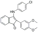 2-(3,4-DIMETHOXYPHENYL)-3-((4-CHLOROPHENYL)AMINO)INDEN-1-ONE Struktur