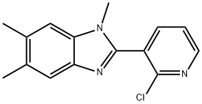 2-(2-CHLORO-3-PYRIDINYL)-1,5,6-TRIMETHYL-1H-1,3-BENZIMIDAZOLE Struktur