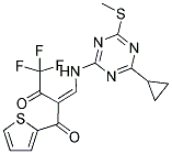 2-(([4-CYCLOPROPYL-6-(METHYLTHIO)-1,3,5-TRIAZIN-2-YL]AMINO)METHYLIDENE)-4,4,4-TRIFLUORO-1-(2-THIENYL)BUTANE-1,3-DIONE Struktur