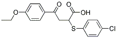 2-[(4-CHLOROPHENYL)SULFANYL]-4-(4-ETHOXYPHENYL)-4-OXOBUTANOIC ACID Struktur