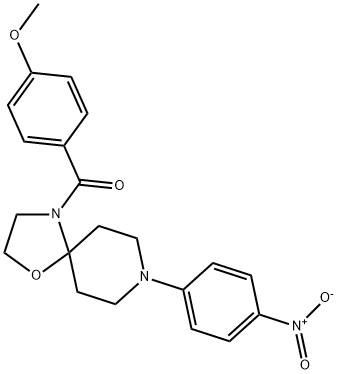 (4-METHOXYPHENYL)[8-(4-NITROPHENYL)-1-OXA-4,8-DIAZASPIRO[4.5]DEC-4-YL]METHANONE Struktur