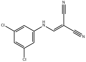 (((3,5-DICHLOROPHENYL)AMINO)METHYLENE)METHANE-1,1-DICARBONITRILE Struktur